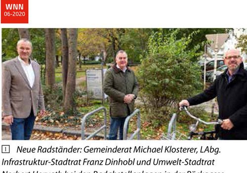 Wiener Neustadt: neues Radparken in der Pöckgasse