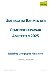 Presseaussendung der Radlobby Amstetten: Umfrage zur aktiven Mobilität im Rahmen der Gemeinderatswahl 2025