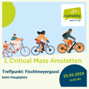 Wir laden ein zur 1. Critical Mass in Amstetten 20.09.24